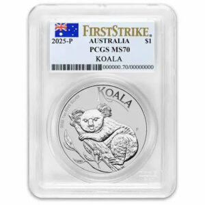 2025 Australia 1 oz Silver Koala PCGS MS-70 (First Strike)
